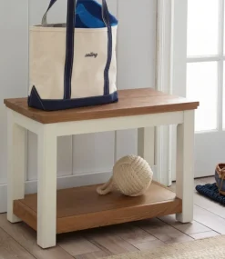 Online L.L.Bean "Painted Farmhouse Bench, Wood Top" Paperwhite