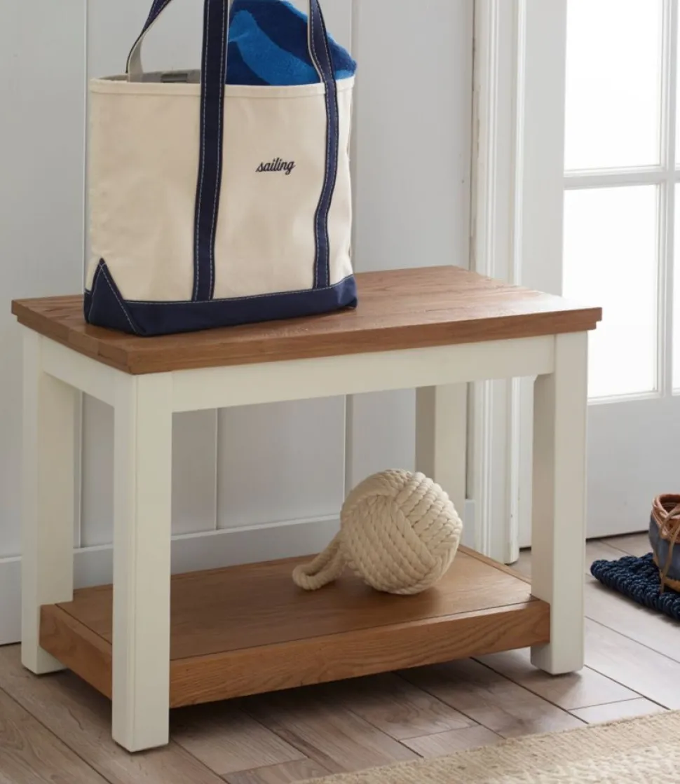 Online L.L.Bean "Painted Farmhouse Bench, Wood Top" Paperwhite