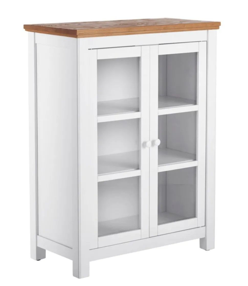 Store L.L.Bean "Painted Farmhouse Cabinet, Wood Top" Paperwhite