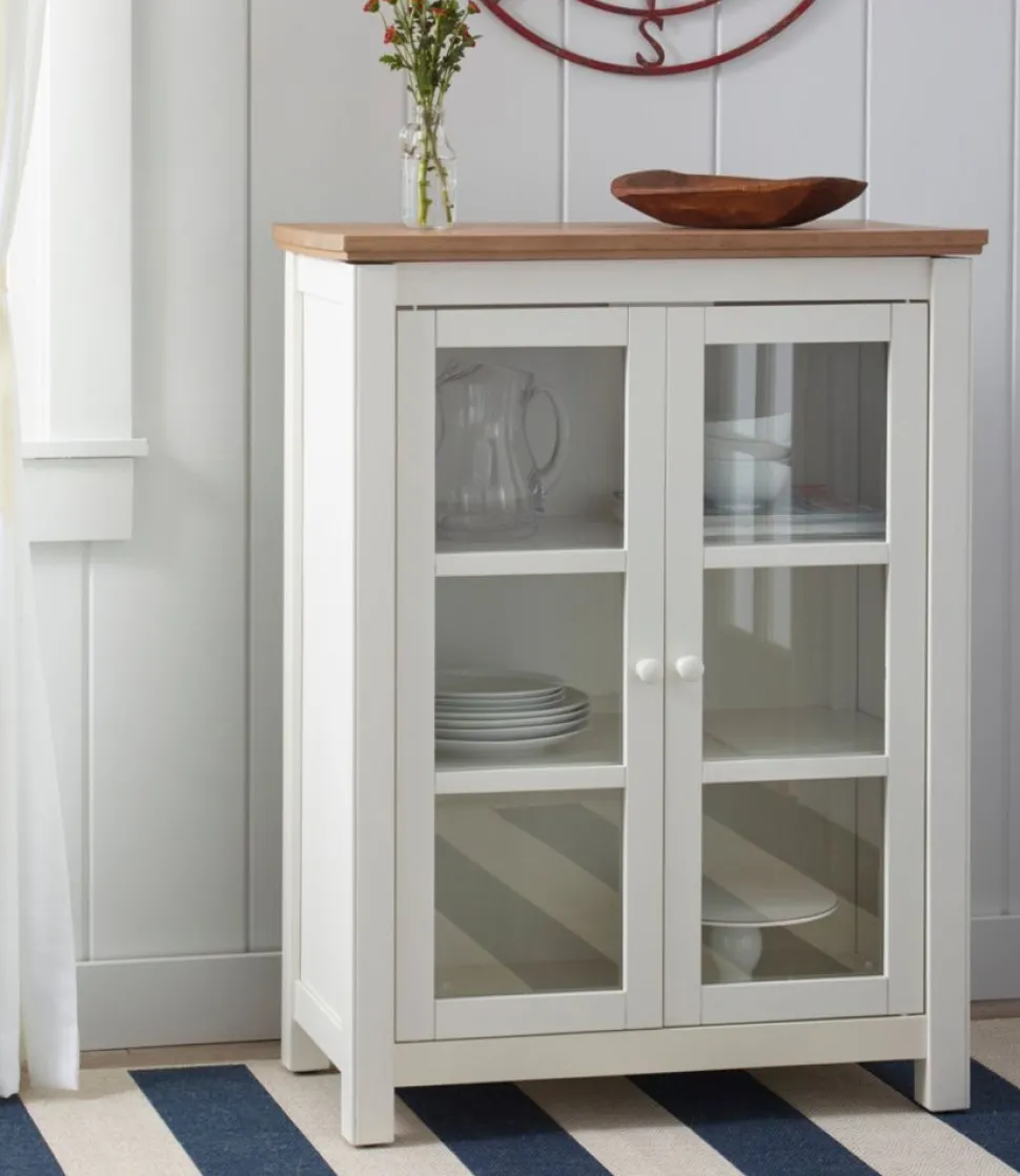 Store L.L.Bean "Painted Farmhouse Cabinet, Wood Top" Paperwhite