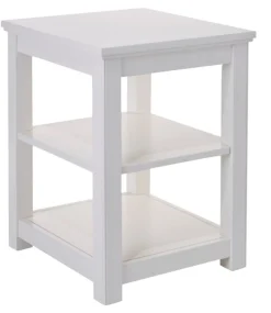 New L.L.Bean "Painted Farmhouse Two Shelf End Table" Paperwhite