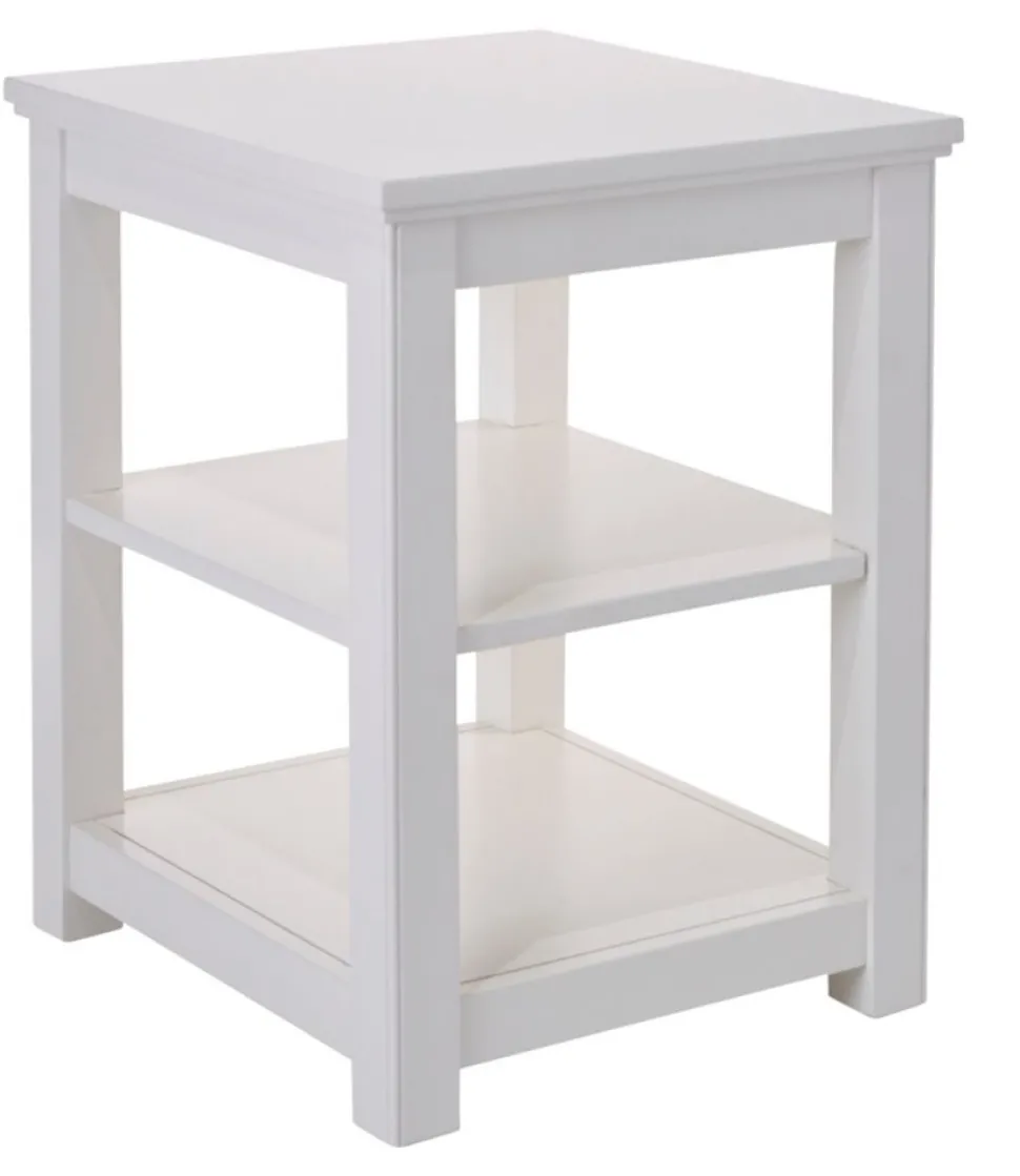New L.L.Bean "Painted Farmhouse Two Shelf End Table" Paperwhite