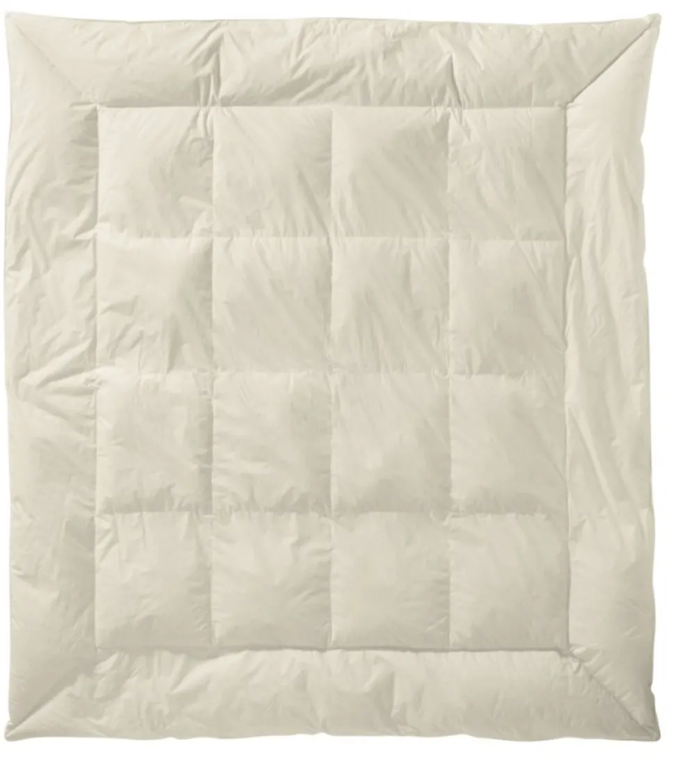 Sale L.L.Bean "Permabaffle Box Goose Down Comforter, Warm" Cream
