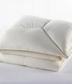 Sale L.L.Bean "Permabaffle Box Goose Down Comforter, Warmer" Cream
