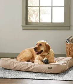 Hot L.L.Bean "Premium Denim Therapeutic Dog Bed, Rectangular"