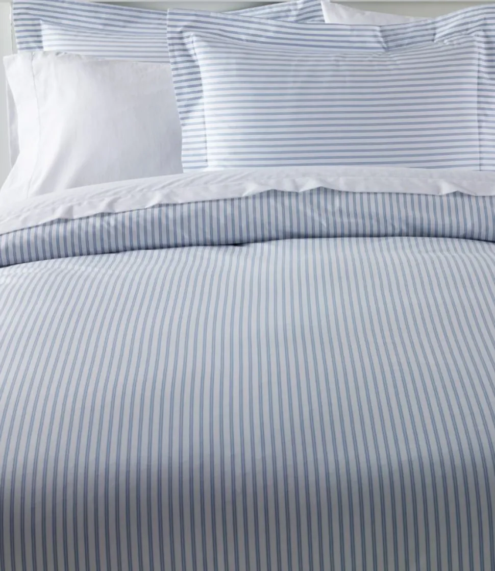 Outlet L.L.Bean "Premium Egyptian Percale Comforter Cover Collection, Stripe"