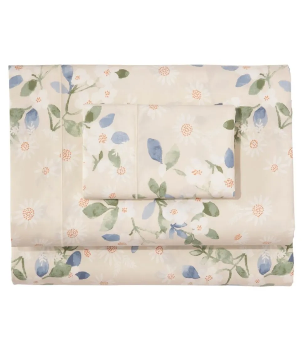 Best Sale L.L.Bean "Premium Egyptian Percale Sheet Collection, Daisy"