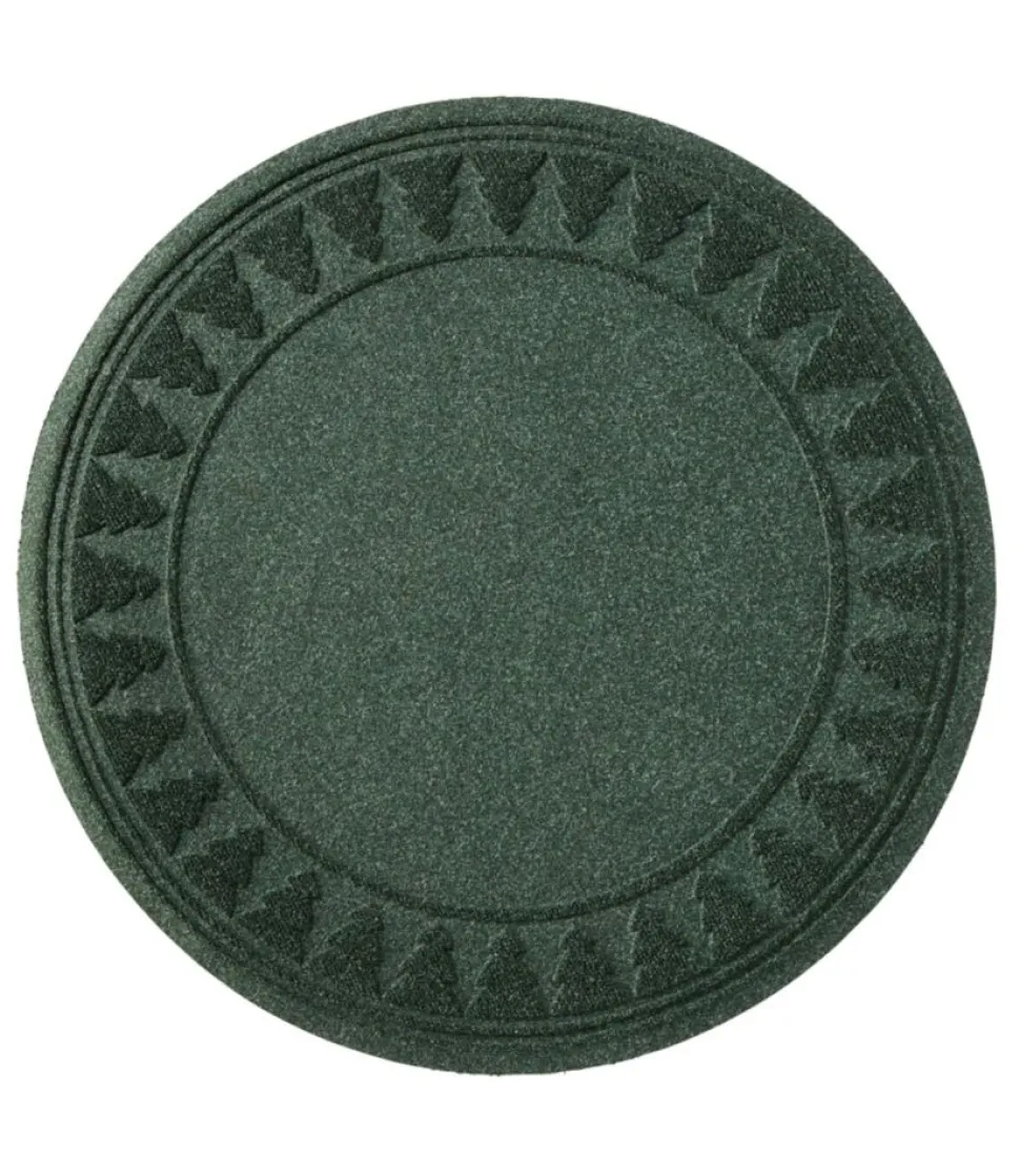 New L.L.Bean "Recycled Waterhog Holiday Tree Mat, Trees" Evergreen