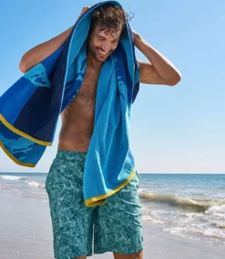 Discount L.L.Bean "Seaside Beach Towel, Shark" CapriBlue