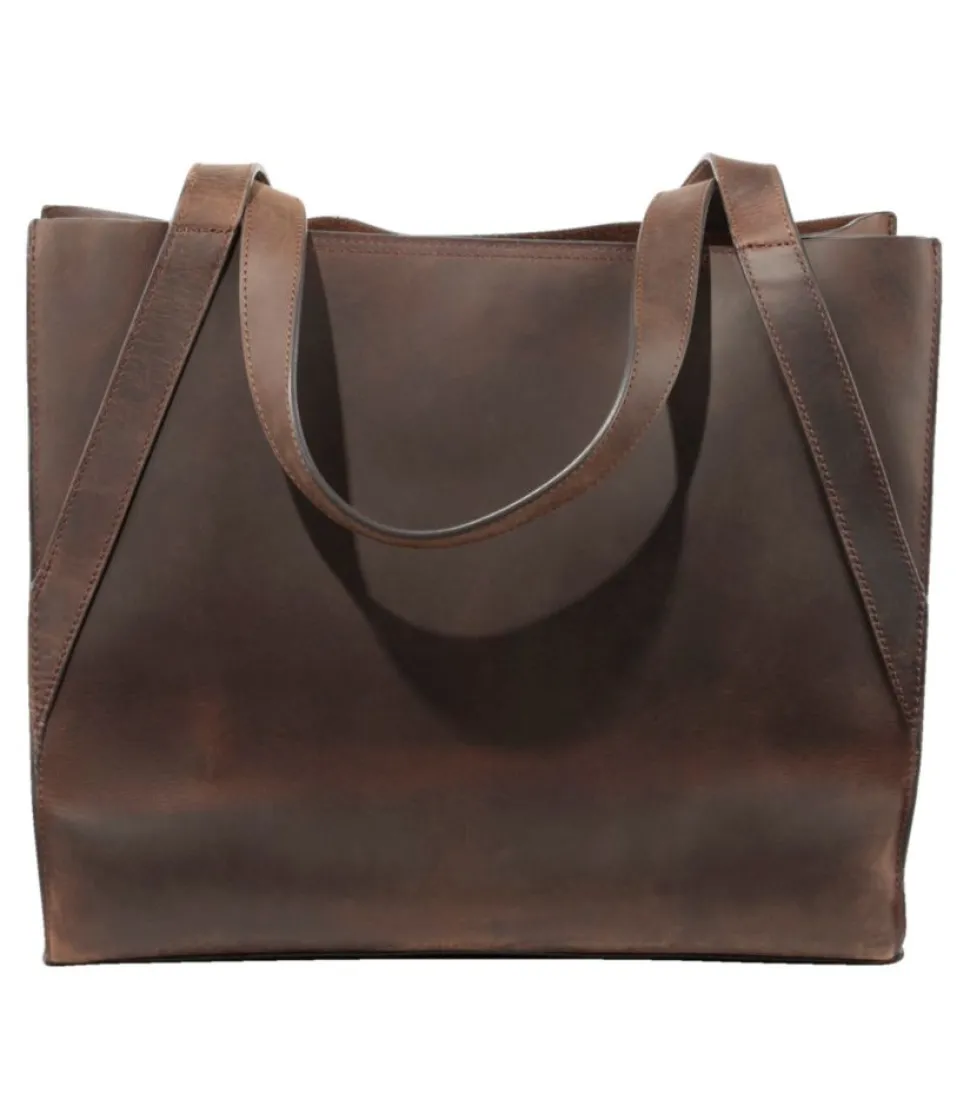 Online L.L.Bean "Stonington Full-Grain Leather Tote"