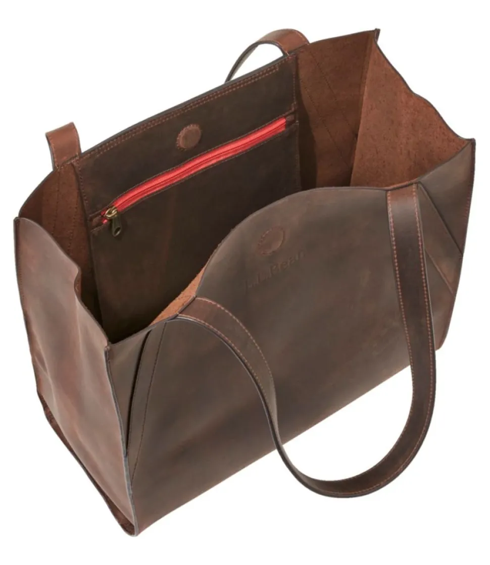 Online L.L.Bean "Stonington Full-Grain Leather Tote"