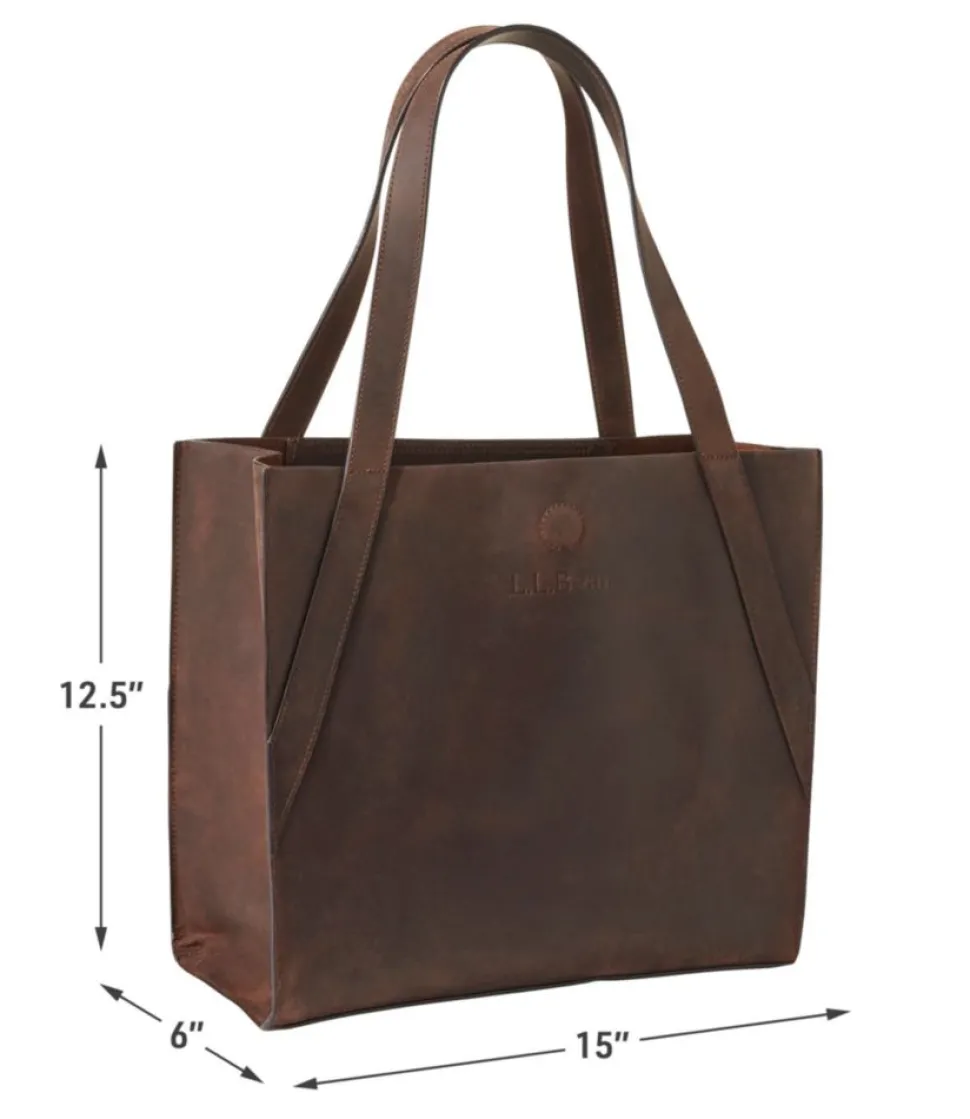 Online L.L.Bean "Stonington Full-Grain Leather Tote"