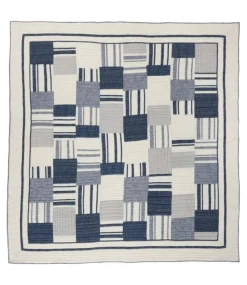 Fashion L.L.Bean "Striped Patchwork Quilt Collection" Indigo