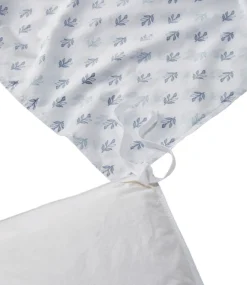 Fashion L.L.Bean "Sunwashed Percale Comforter Cover, Leaf Print" CharcoalBlue