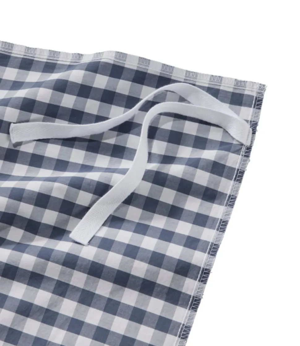 Clearance L.L.Bean "Sunwashed Percale Comforter Cover, Gingham Check" VintageIndigo