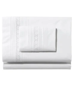 Fashion L.L.Bean "Sunwashed Pintuck Sheet Collection" White