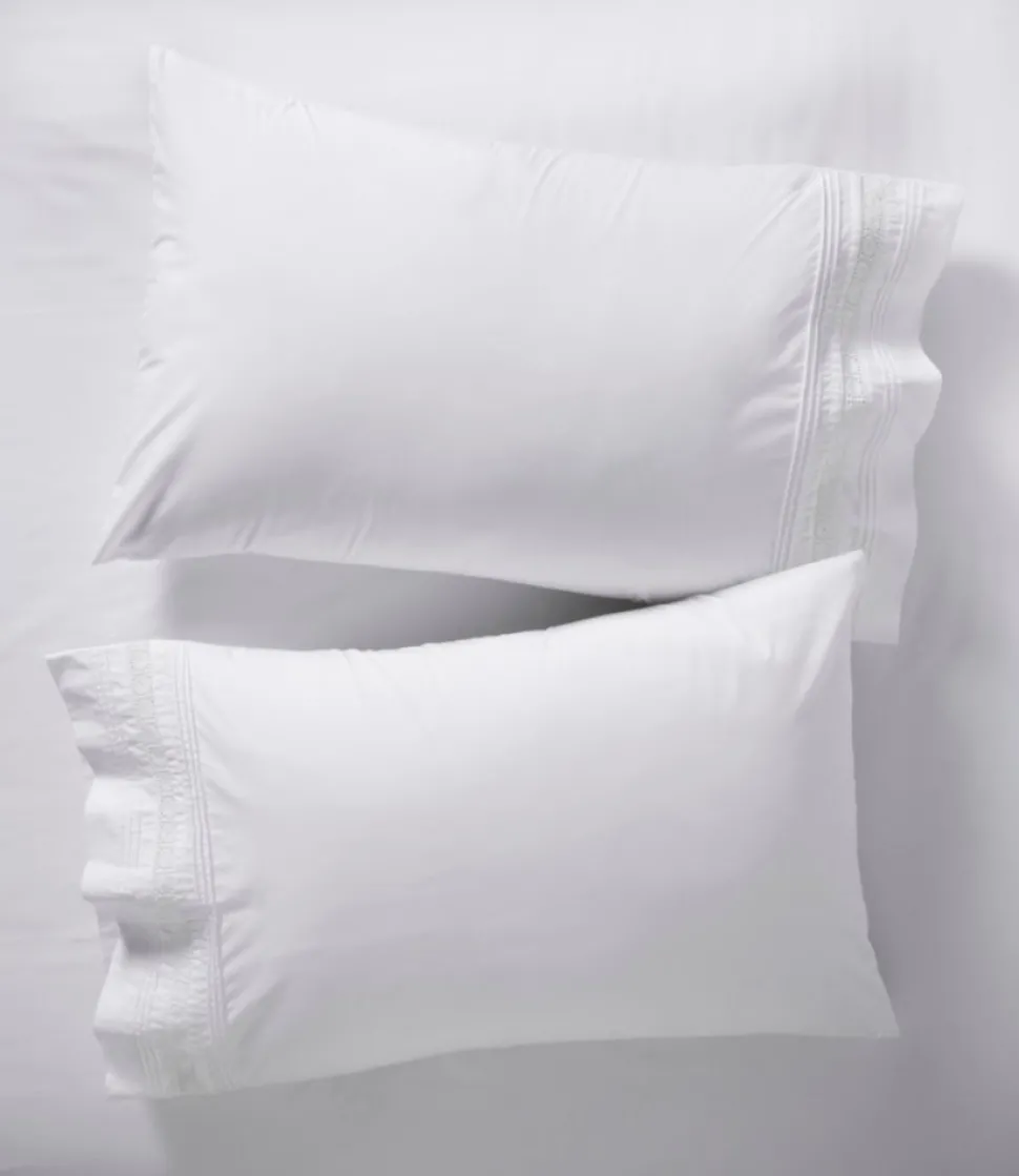 Fashion L.L.Bean "Sunwashed Pintuck Sheet Collection" White