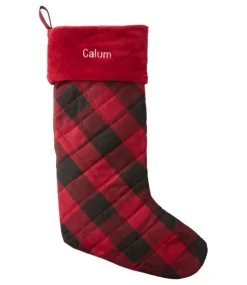 New L.L.Bean "Tartan Velvet Stocking"