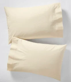 Online L.L.Bean "280-Thread-Count Pima Cotton Percale Pillowcases, Set of Two"