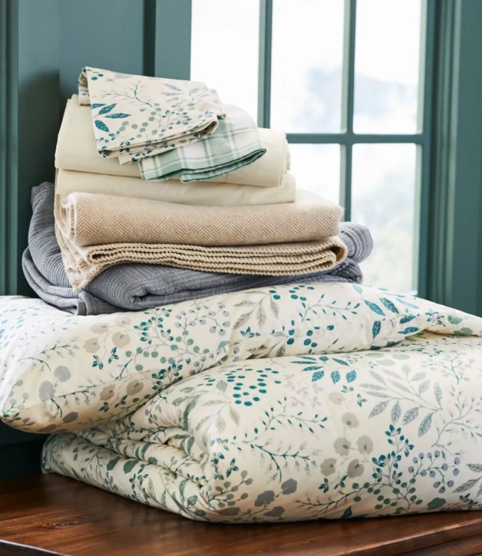 Fashion L.L.Bean "280-Thread-Count Pima Cotton Percale Pillowcases, Print, Set of Two"