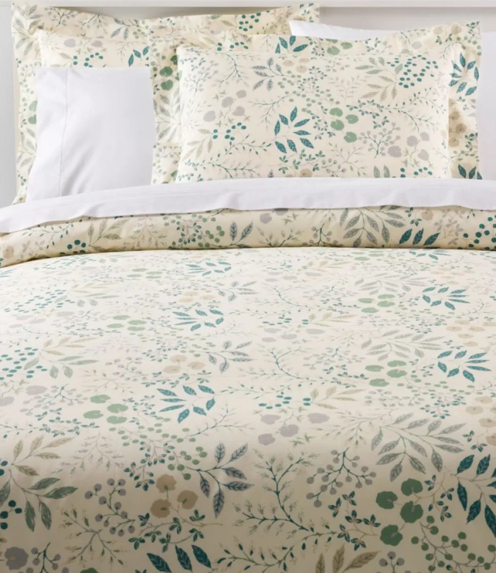 Flash Sale L.L.Bean "280-Thread-Count Pima Cotton Percale Comforter Cover Collection, Print"
