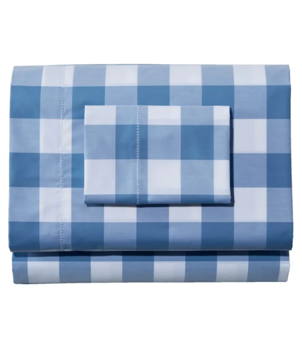 Shop L.L.Bean "280-Thread-Count Pima Cotton Percale Sheet Set, Check"
