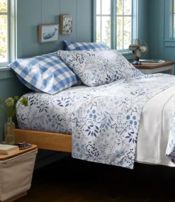 Shop L.L.Bean "280-Thread-Count Pima Cotton Percale Sheet Set, Check"
