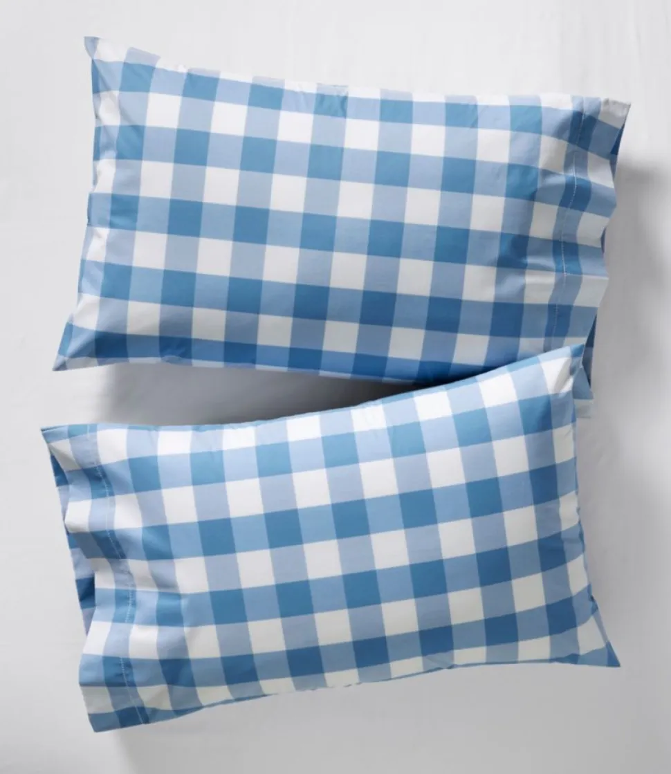 Best Sale L.L.Bean "280-Thread-Count Pima Cotton Pillowcases, Check, Set of Two"