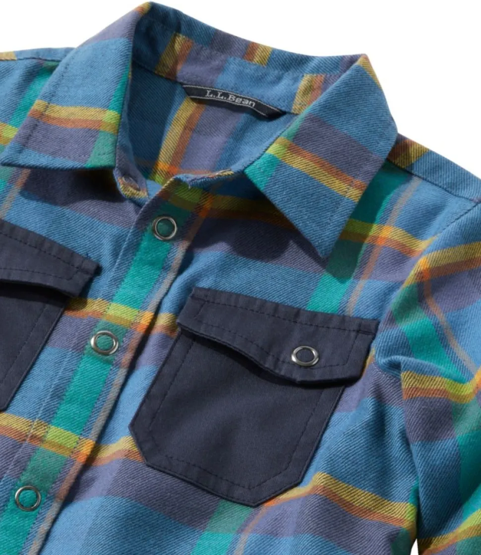 Cheap L.L.Bean "Toddlers' BeanFlex All-Season Flannel Shirt" SilverBirch