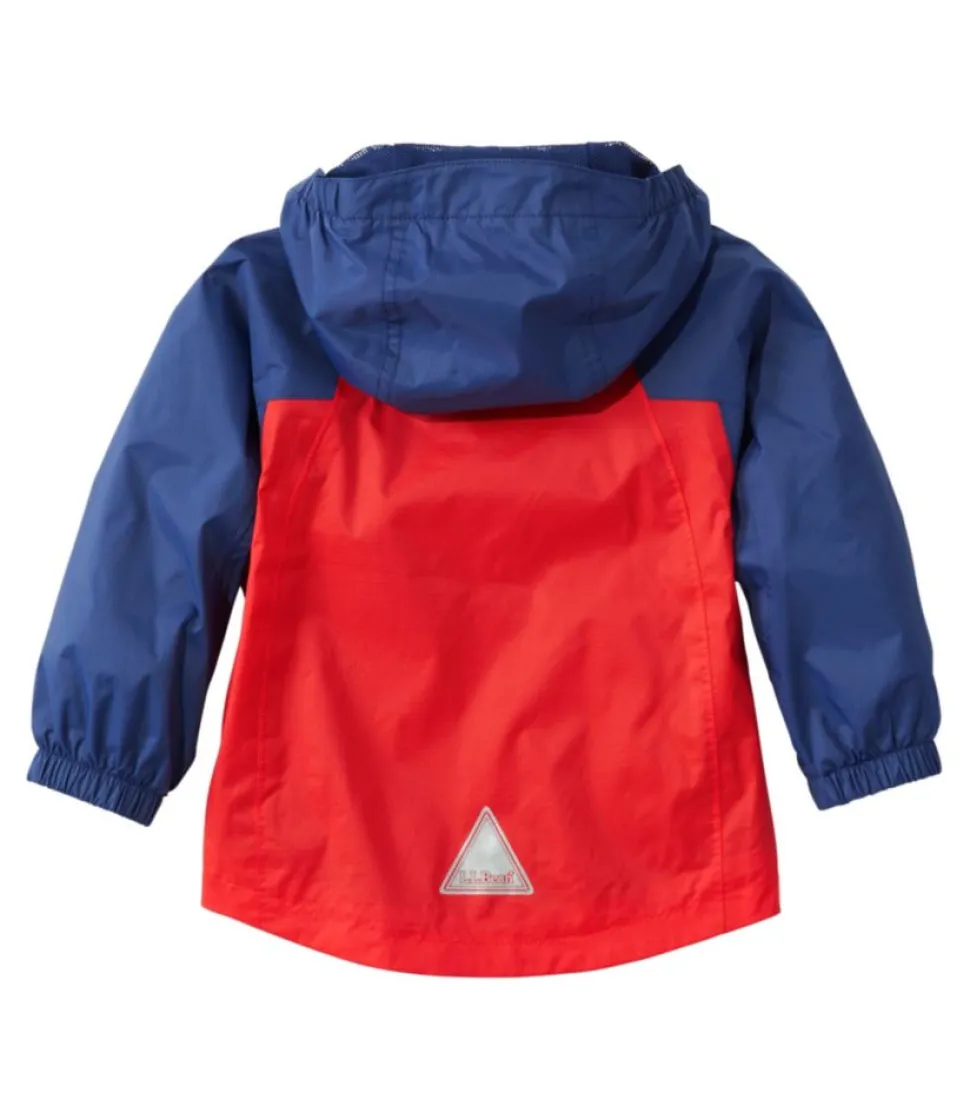 Cheap L.L.Bean "Toddlers' Discovery Rain Jacket, Colorblock" LobsterRed/DarkRoyalBlue