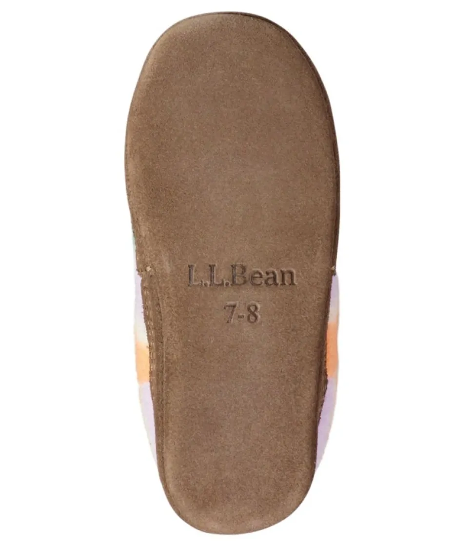 Shop L.L.Bean "Toddlers' Mountain Classic Fleece Slippers, Stripe" CreamMultiStripe