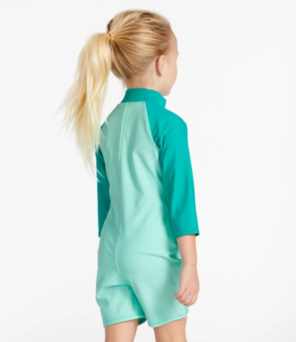 Shop L.L.Bean "Toddlers' Sun-and-Surf Bodysuit, Colorblock" BeachGlassColorBlock