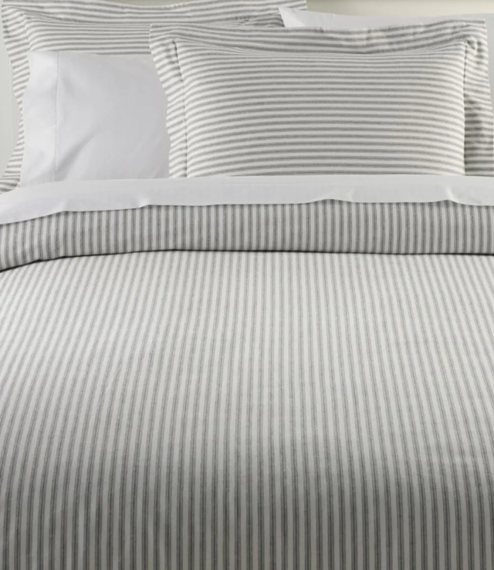 Outlet L.L.Bean "Ultrasoft Comfort Flannel Comforter Cover Collection, Stripe"