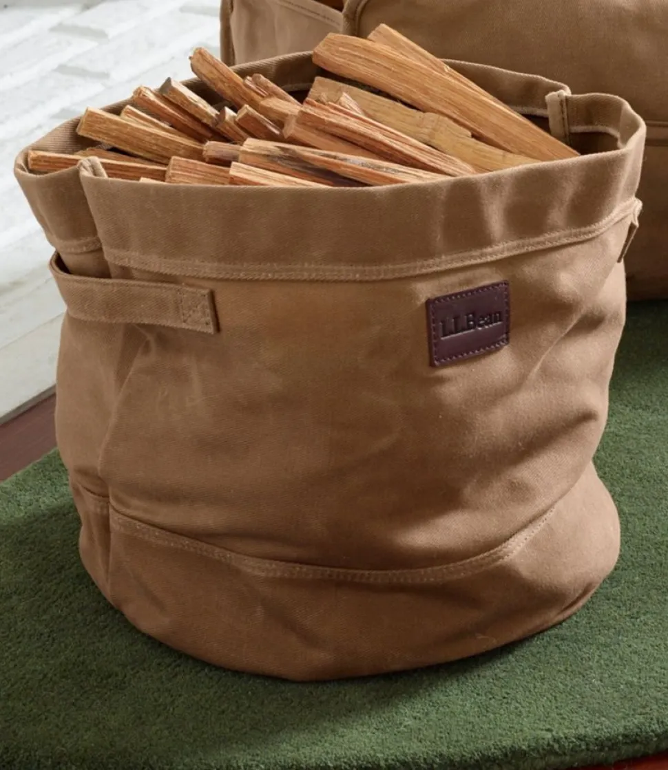 Sale L.L.Bean "Waxed-Canvas Storage Tote"