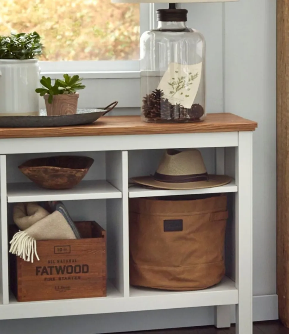 Sale L.L.Bean "Waxed-Canvas Storage Tote"