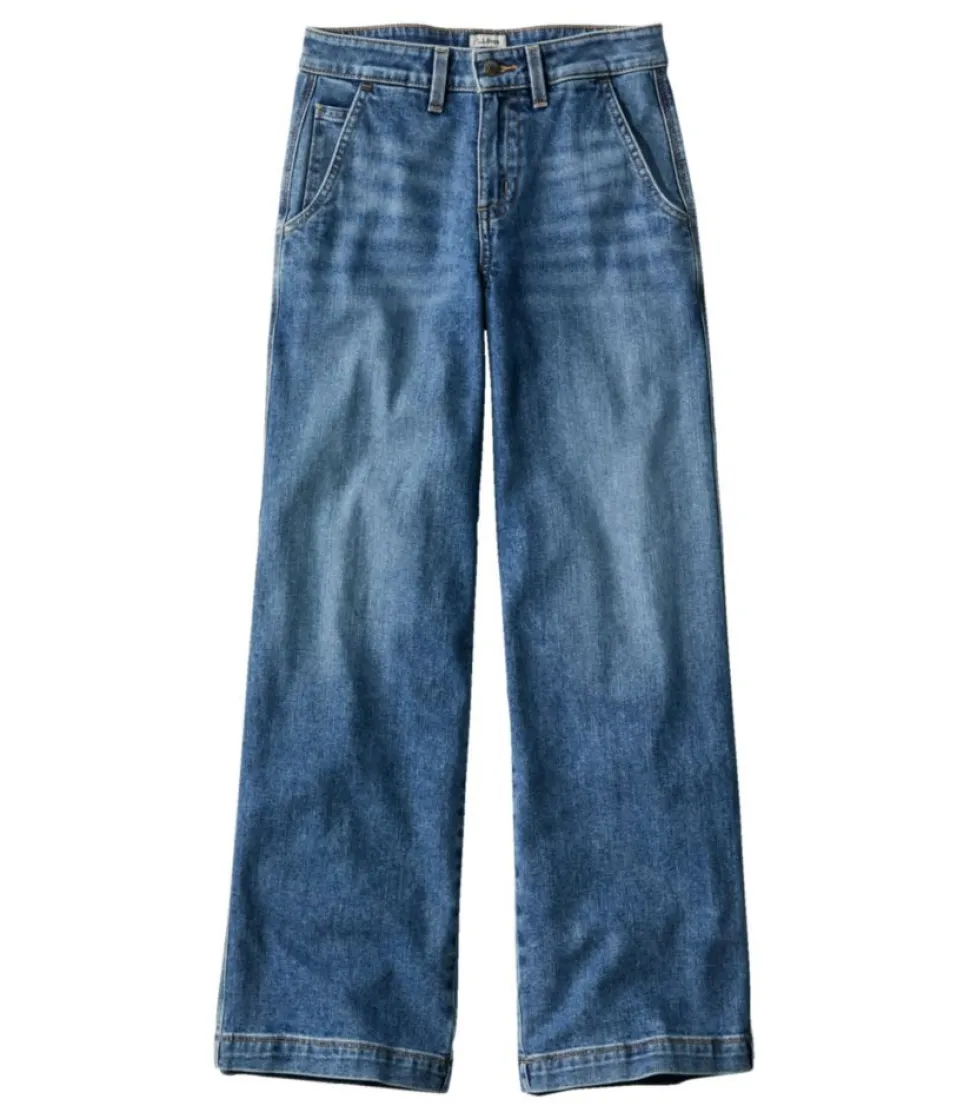 Online L.L.Bean "Women's 207 Vintage Jeans, High-Rise Wide-Leg"
