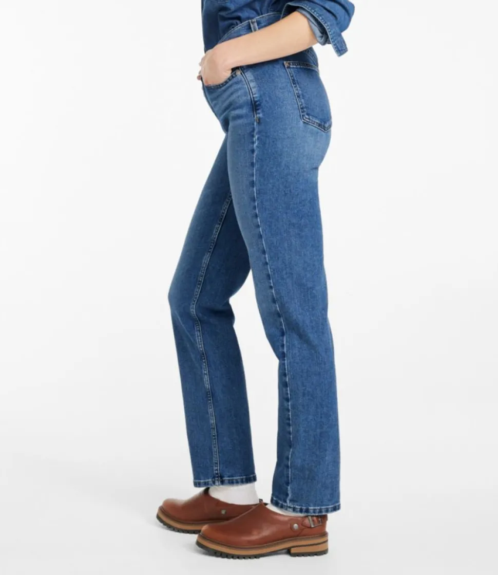 Fashion L.L.Bean "Women's 207 Vintage Jeans, High-Rise Straight-Leg"