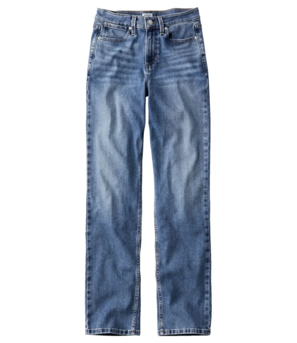 Fashion L.L.Bean "Women's 207 Vintage Jeans, High-Rise Straight-Leg"