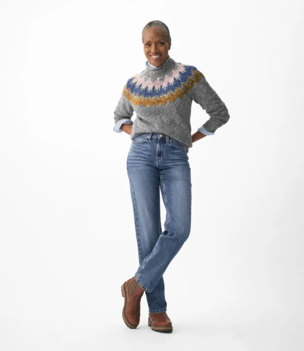 Fashion L.L.Bean "Women's 207 Vintage Jeans, High-Rise Straight-Leg"