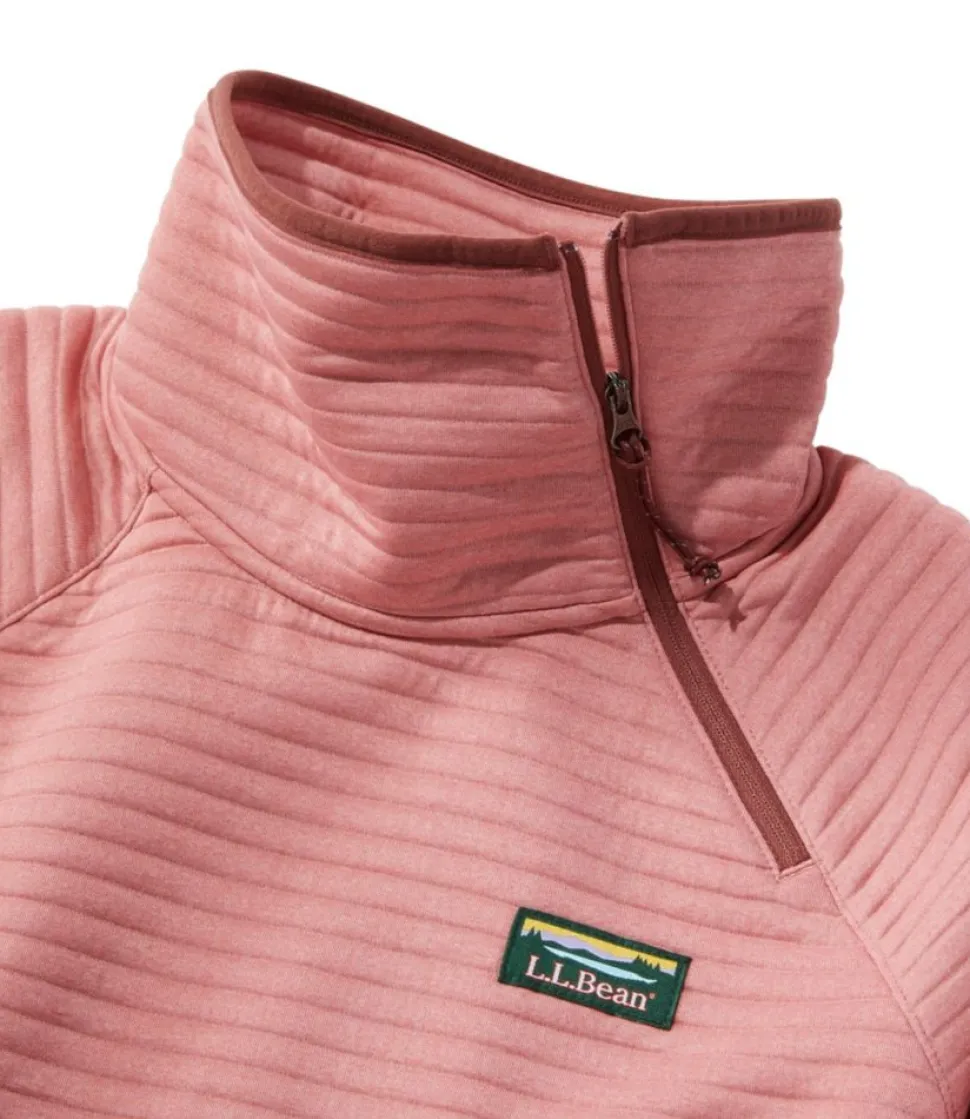 New L.L.Bean "Women's Airlight Knit Asymmetrical Quarter-Zip Tunic" BlushHeather