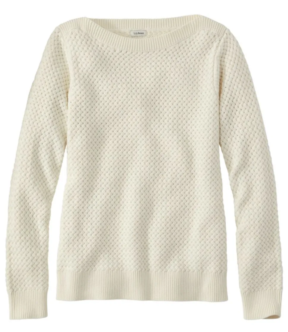 Outlet L.L.Bean "Women's Basketweave Sweater, Boatneck"