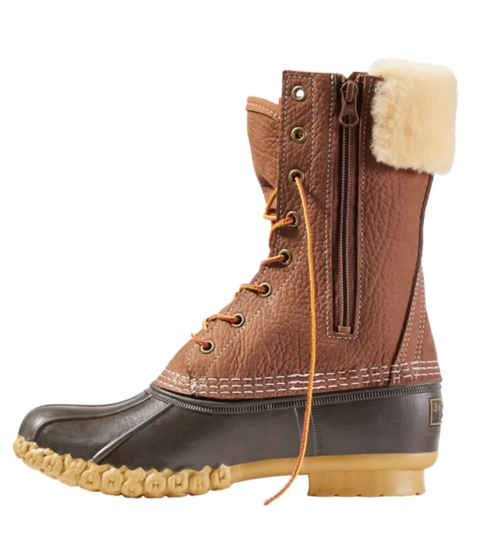 Cheap L.L.Bean "Women's Bean Boots, 10" Shearling-Lined Insulated Side Zip"