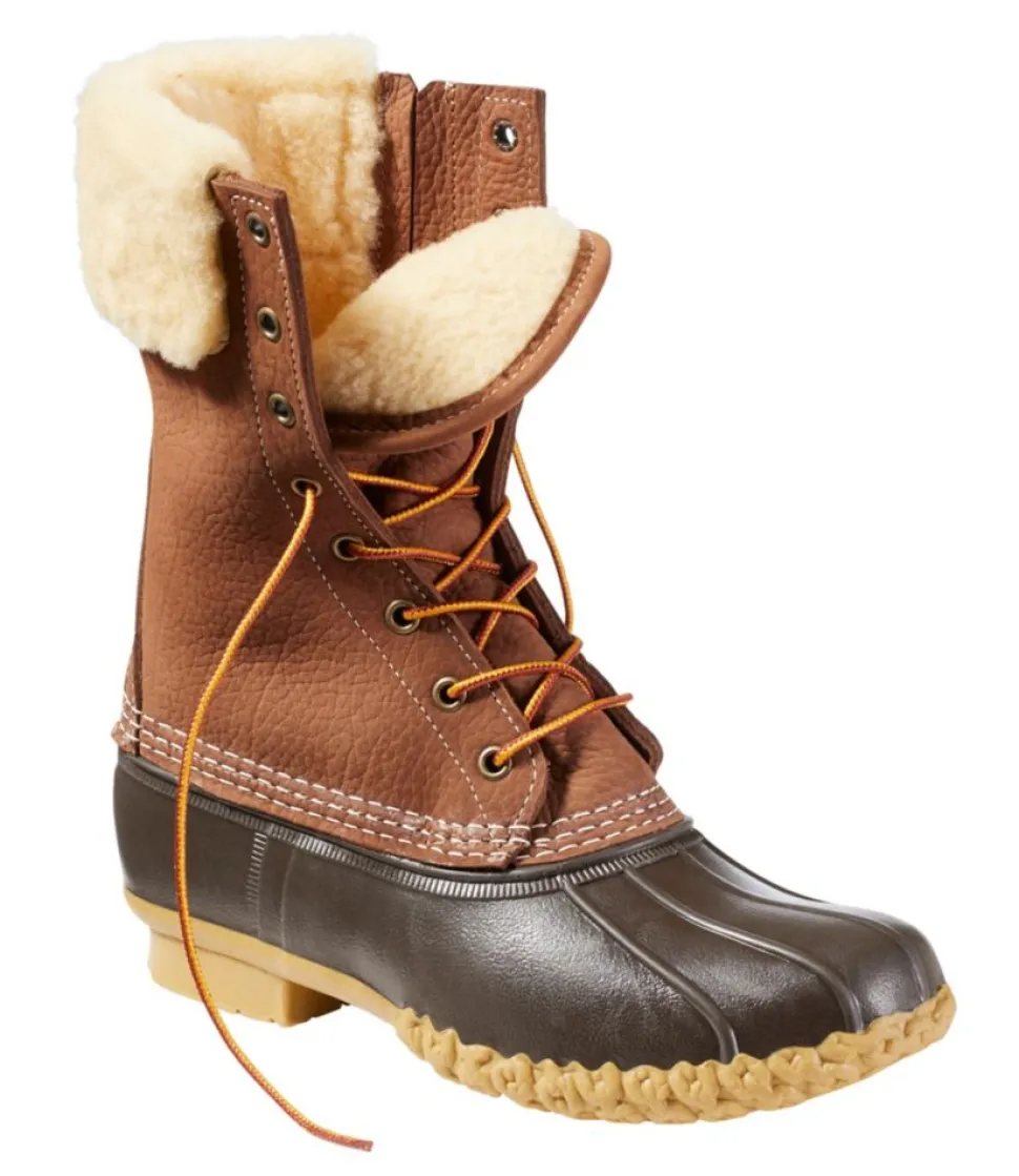 Cheap L.L.Bean "Women's Bean Boots, 10" Shearling-Lined Insulated Side Zip"
