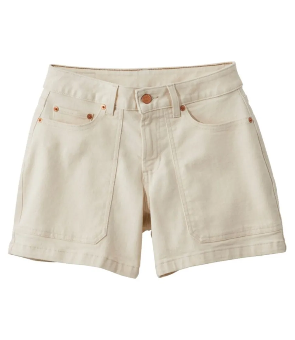 Online L.L.Bean "Women's BeanFlex® Denim Short, Mid-Rise" Natural
