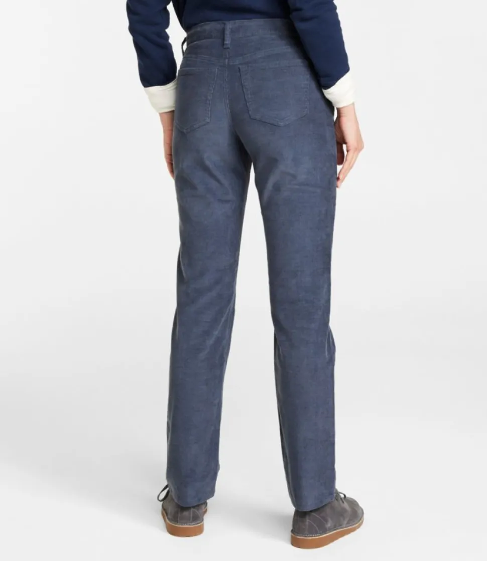 Cheap L.L.Bean "Women's BeanFlex Five-Pocket Corduroy Pants, Mid-Rise Straight-Leg"