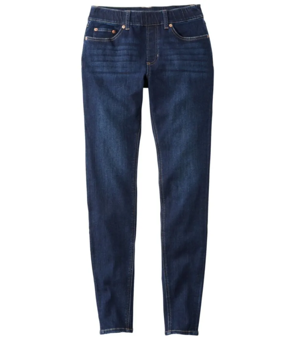 Shop L.L.Bean "Women's BeanFlex® Jeans, Mid-Rise Skinny-Leg Pull-On"