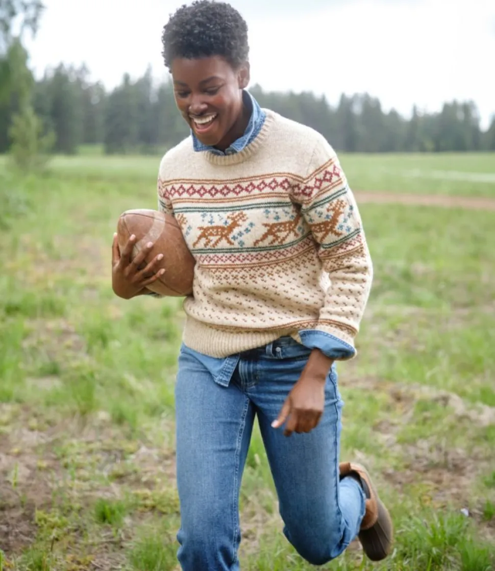 Store L.L.Bean "Women's Bean's Classic Ragg Wool Crewneck Intarsia Sweater"