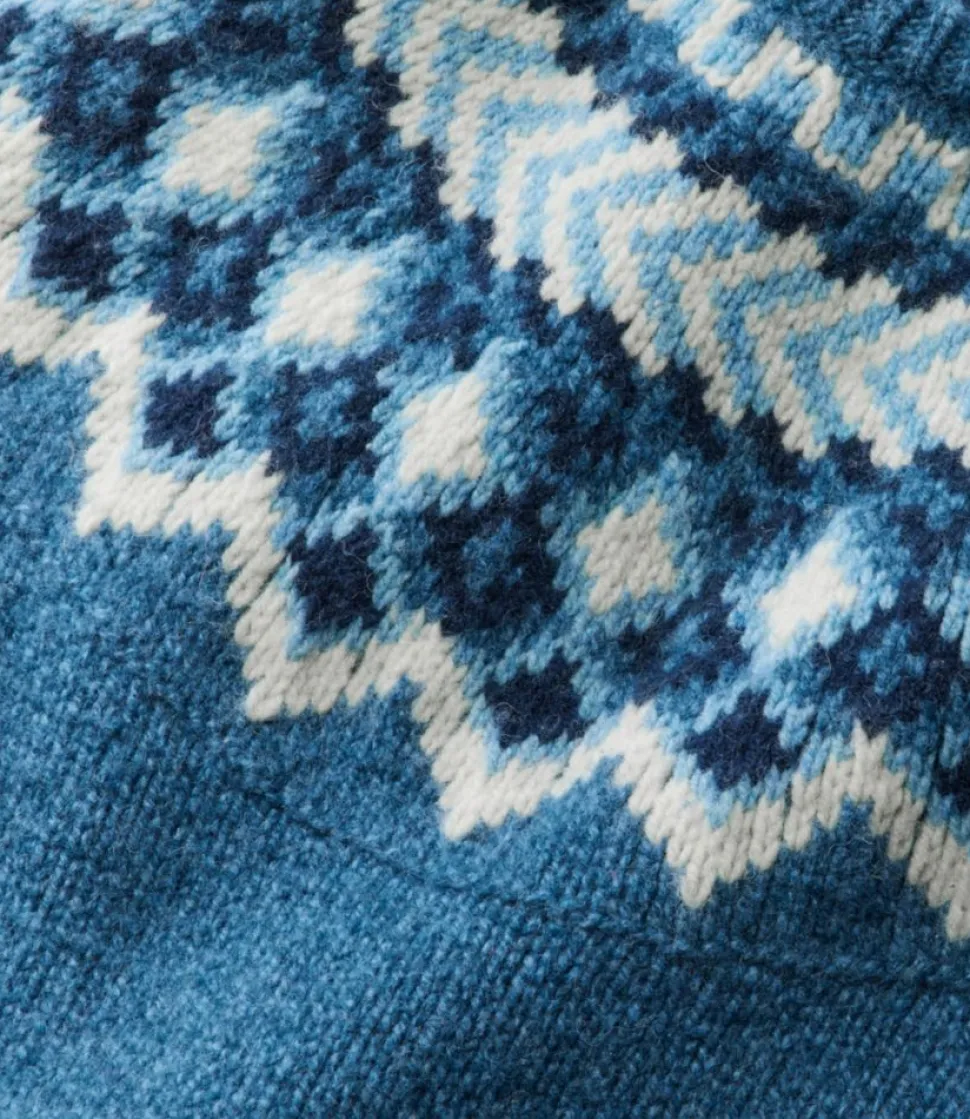 Cheap L.L.Bean "Women's Bean's Classic Ragg Wool Sweater, Crewneck Fair Isle"