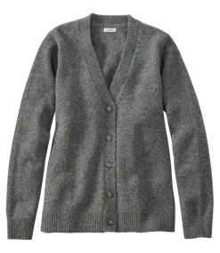 Discount L.L.Bean "Women's Bean's Classic Ragg Wool Sweater, Button-Front Cardigan"