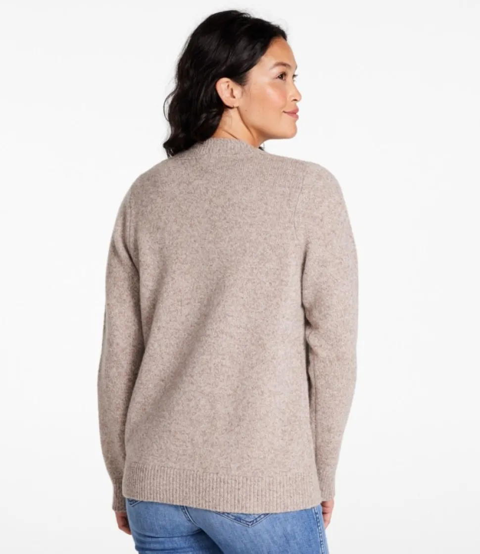 Discount L.L.Bean "Women's Bean's Classic Ragg Wool Sweater, Button-Front Cardigan"